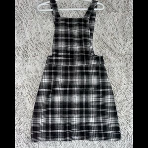 Black and white overall dress